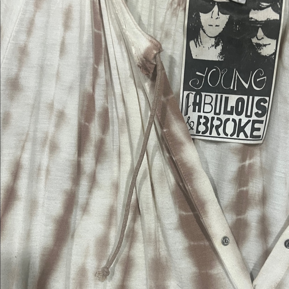 Young Fabulous & Broke Beige Tie-Dye Blouse - Picture 11 of 14